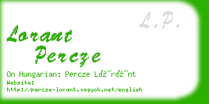 lorant percze business card